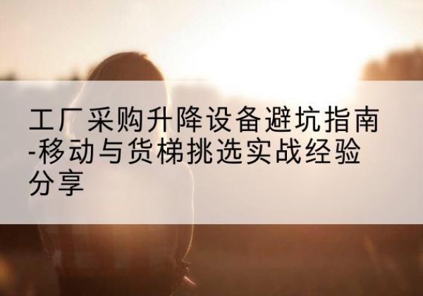 河口移动式升降机怎么选-工厂采购升降设备避坑指南-移动与货梯挑选实战经验分享