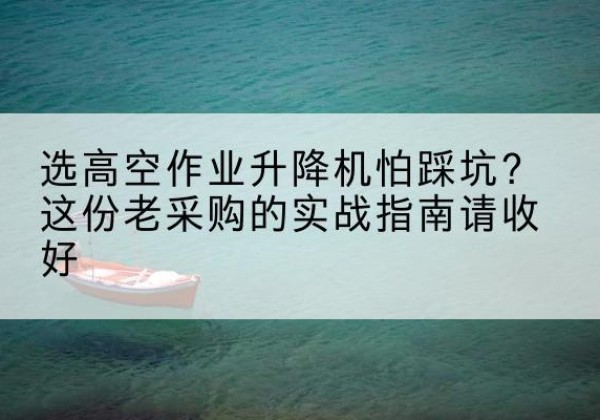 河口高空作业升降机厂家推荐-选高空作业升降机怕踩坑？这份老采购的实战指南请收好